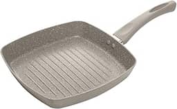 LYOR - Bistequeira de Indução 24cm em Alumínio com Revestimento Cerâmico - Cor Taupe