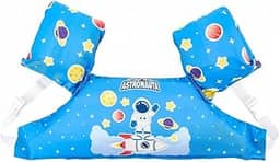 Colete Salva Vidas Infantil | Boia de Braço e Peito até 25kg - Modelo Astronauta Azul