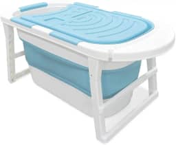 Banheira Ofurô Dobrável Portátil 200l Azul Adulto