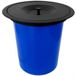Dona D Cor, Lixeira De Embutir Preta 5 Litros Pia Cozinha Tampa Aço Inox 201 Preto Fosco Cesto Lixo 5l Oculto Para Bancada De Granito Mármore