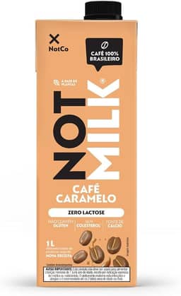 Bebida Vegetal NotCo NotMilk Café Caramelo 1L, Feito com Ingredientes 100% Vegetais, Sabor Leite com Café, Sem Lactose, Sem Glúten, Para Bebidas Quentes e Frias, Plant-Based, Vegano, Vegetariano.