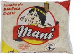 Farinha de Mandioca Grossa Crua 1Kg Mani