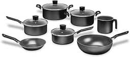 Brinox - Jogo de Panelas Ebony 7 Peças - Preto
