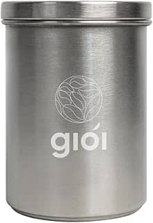 Giói Cafés Especiais - Pote Hermético em Inox, 600ml, Prata, para Café em Grãos ou Moído
