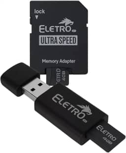 Cartão de Memória 8GB Pen Drive 3 em 1 Classe 10 Alta Velocidade Leitura Gravação Compatível Celular Tablet PC Câmera Versátil Compacto Transferência Rápida - 8GB