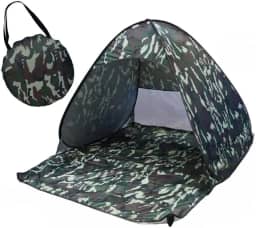 Barraca de Praia Automática Pop Up UV50+ 200x165x130cm Tenda Portátil com Proteção Solar para Camping e Praia
