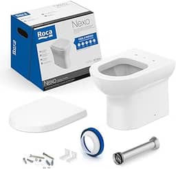Roca Kit Bacia Convencional, Assento PP com Queda Amortecida e Complementos de Instalação Nexo