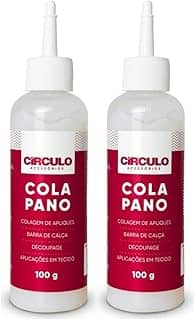 Cola de Pano Tecido 100g 403024 - Círculo | Fixação Resistente para Patchwork e Bordados 2 Unidades