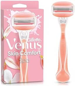 Gillette Venus Skin Comfort Spa Aparelho de Depilação Recarregável com Barras Umectantes e Óleos Botânicos, 1 Ud