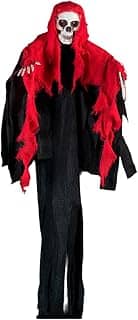 Decoração Para Halloween Caveira Com Luz Aterrorizante 95cm