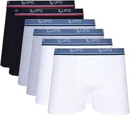 Kit 10 Cuecas Lupo AM Boxer Preto
