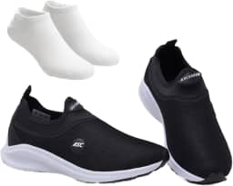 Tênis Ortopédico Unissex Ascension + Meia Branca | Estilo Tipo Meia – Leve, Confortável, Calce Fácil | Ideal para Caminhada, Academia e Uso Diário
