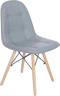Loft7, Cadeira estofada Charles Eames Eiffel Botonê com pés de madeira clara