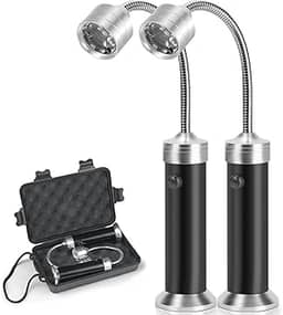 Pacote com 2 Luzes Magnéticas, Lanterna a Pilha, Lanterna LED, Luzes LED Magnéticas para Churrasqueira, Acessórios para Churrasqueiras, Lanternas E Iluminação para Acampamento