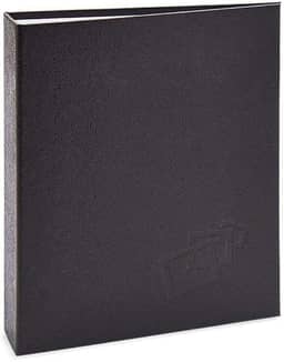 Álbum de fotos Ical, encadernação tradicional, para 120 fotos 10x15cm - envelope plástico transparente - linha Cores - modelo preto texturizado - 164
