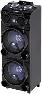 TORRE DE SOM BLACK BASS BLUETOOTH 2xWOOFERS 12' Gradiente GDB12M 1800W Bivolt