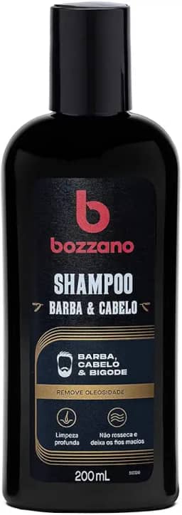 Bozzano Shampoo Para Barba Cabelo E Bigode 200Ml
