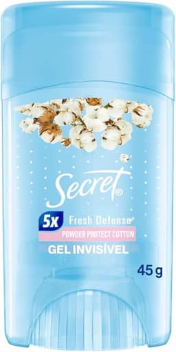 Secret Desodorante Antitranspirante em Gel Invisible Powder Protect Cotton 45 g