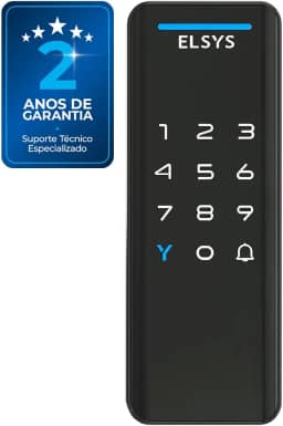 Fechadura Digital de Sobrepor, Abertura por senha ou tag, Pop, Preta, DS1100V, Elsys