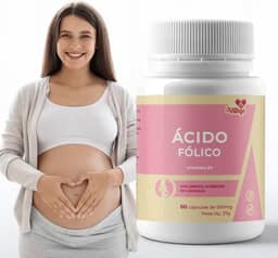 Ácido Fólico vitamina B9, C/60 Cáps original