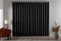 Cortina Blackout Quarto 4 00x2 70 Tecido Premium Impermeável E Antirruído Para Dormir Melhor(PRETA,2,00 X 1,80)
