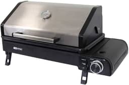 Nautika, Fogareiro E Churrasqueira Aramis 3 Em 1, Grelha, Bafo E Fogareiro Com Acendedor Automático, Chama Regulável E Uniforme, Eficiente E Versátil, Fácil De Limpar, Único, Prata