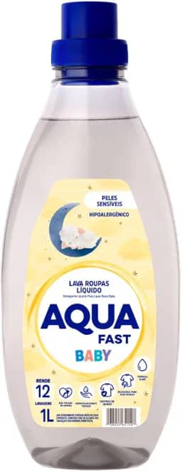 Baby Sabão Líquido Hipoalergênico para Roupas, 1L, Fórmula Suave para Peles Sensíveis