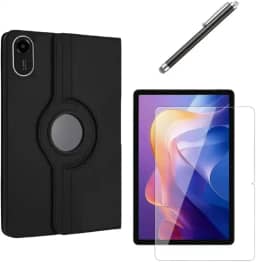 Capa Case Giratoria Para Tablet Redmi Pad 2 + Película de Vidro Temperado 9H + Caneta Touch - Phone Palace