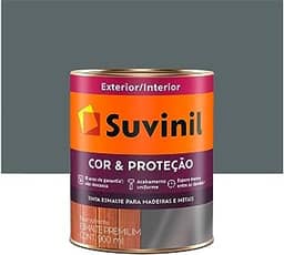 Tinta Esmalte Sintético Cor e Proteção Brilhante Para Madeira e Metal Cinza Escuro 900ml - 53378246 - SUVINIL - Tinta Esmalte Sintético Cor e Proteção Brilhante Para Madeira e Metal Cinza Escuro 900ml - SUVINIL