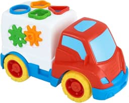 Brinquedo Infantil Caminhão de Encaixe Educativo com Caçamba Colorido para Bebês de 1 ano, Estimula Criatividade e Coordenação Motora, Ideial para Presente