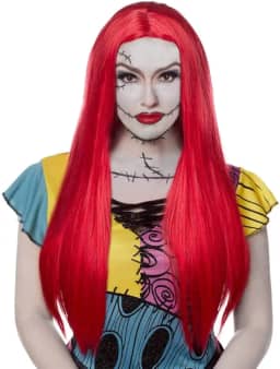 Spirit Halloween Fantasia adulta de O Estranho Mundo Antes do Natal, escolha Sally Jack Skellington Oogie Boogie (Sally Wig Classic Straight, tamanho único)