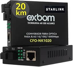 Par Conversor Mídia Fibra Óptica 20km A+b Gigabit Rj45 1gb