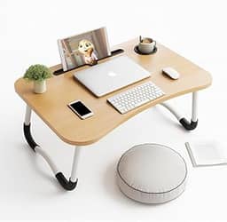 Mesa para Notebook Portátil Dobrável – Mesinha Multiuso para Cama e Sofá, Suporte Ergonômico para Notebook, Tablet e Leitura, Escrivaninha Retrátil | Premium InoVibes