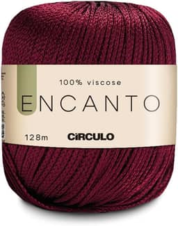 Fio Encanto Linha Novelo Circulo 100% Viscose - 128m - 100g (Bordô)