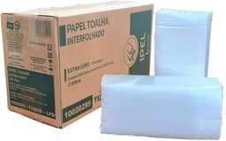 Papel Interfolha 100% Celulose 22,5 x 21cm 2 dobras FD Ipel c/2.000 folhas