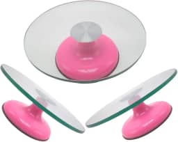bailarina suporte de bolo giratória rosa
