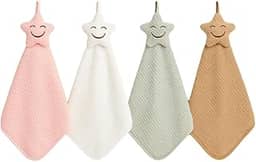 Naninha Para Bebê Recém-Nascido, Estrela Sorridente, 40x40cm, Poliéster Felpudo, 4 Cores Disponíveis (Verde)