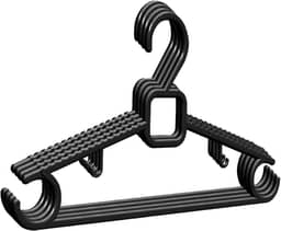 Kit 100 Cabides Adulto Preto Luxo Premium Reforçado