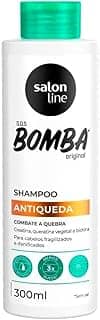 Salon Line, Shampoo, SOS Bomba, Antiqueda, Combate a Queda, Vegano - Todos os Tipos de Cabelos, 300 ml
