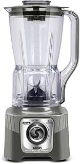 Liquidificador Arno Powermax 1400W XXL LN87, Cinza Esverdeado, com 6 Lâminas Powelix Pro, Copo de 2.25L, Tecnologia Autolock Anti Vazamento e Limpeza Fácil, 110V