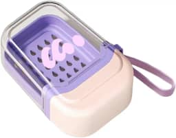 Estojo de sabão portátil de dopamina para viagens - Mini saboneteira com camada de drenagem, recipiente de higiene à prova de vazamento comporta sabonete em barra de tamanho completo