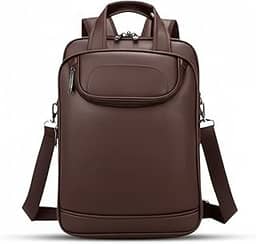 Mochila Couro Reforçada Executiva Grande Mochila para Notebook Trabalho Viagem Escola com Cabo de Aço Impermeável