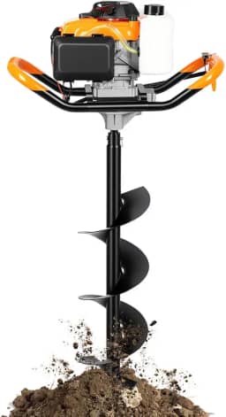 Perfurador de Solo, Perfurador de Solo a Gasolina 72cc 3,6HP com Brocas 80x20