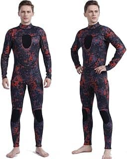 Roupa de mergulho unissex de neoprene de 3 mm, peça única, camuflada, de corpo inteiro, para pesca submarina