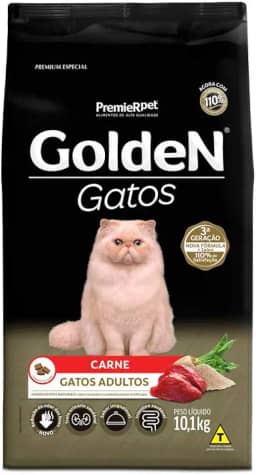Premier Pet Ração Para Gatos Adultos Golden Carne 10 1Kg