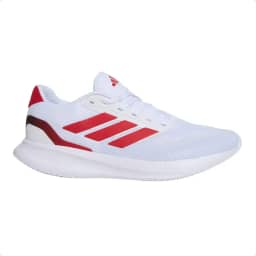 Tênis Adidas 5 3S Branco e Vermelho para Corrida