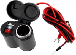 Carregador Para Moto Celular GPS Tomada USB 2.0 Adaptador Acendedor Guidão De Motocicleta Bicicleta Elétrica Automático Entregadores Prova De Água PREMIUM ONYK