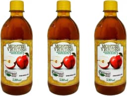 Vinagre De Maçã 5% Acidez Orgânico 530ml Montes Verdes - Kit com 3 Unidades