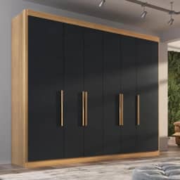 Guarda Roupa Casal Valencia 6 Portas 6 Gav Teka/onix