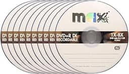 Maxprint - Kit 10x de mídia DVD+R Dual Layer Slim 8.5GB 1X-8X 50231-4 no Estojo Slim
